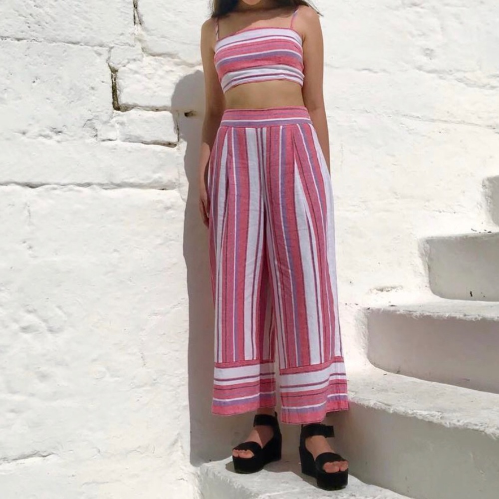 Striped Crop Top, Size S